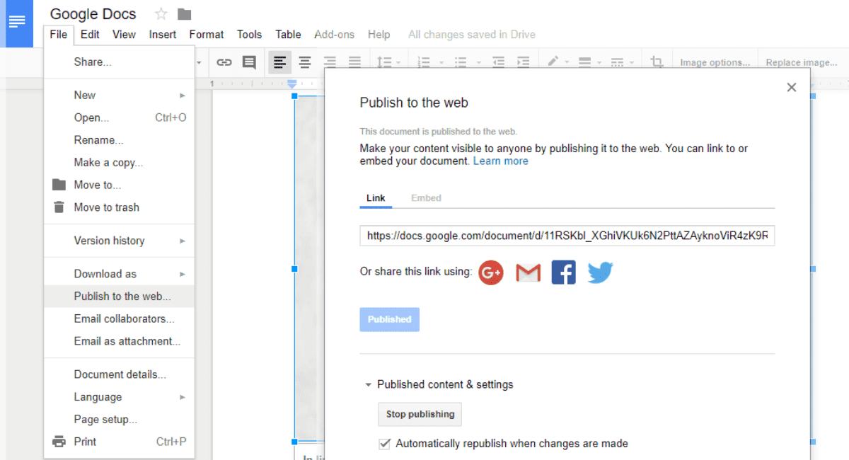 Downloading an Image From Google Docs 
