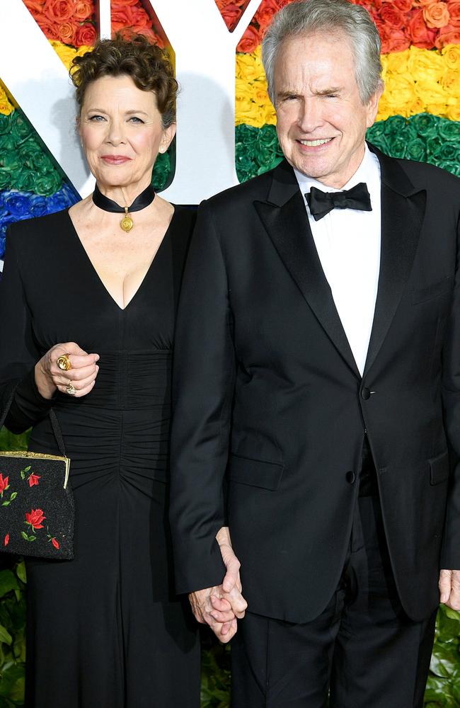 Warren Beatty with wife Annette Bening