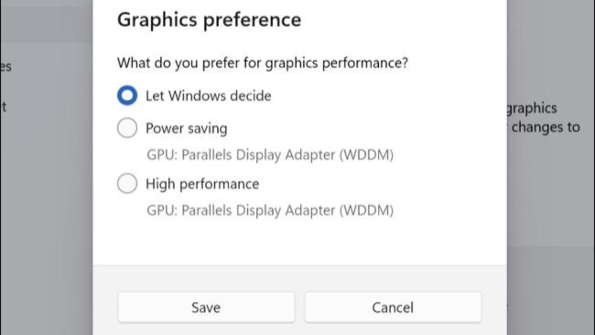 Activate high-performance graphics