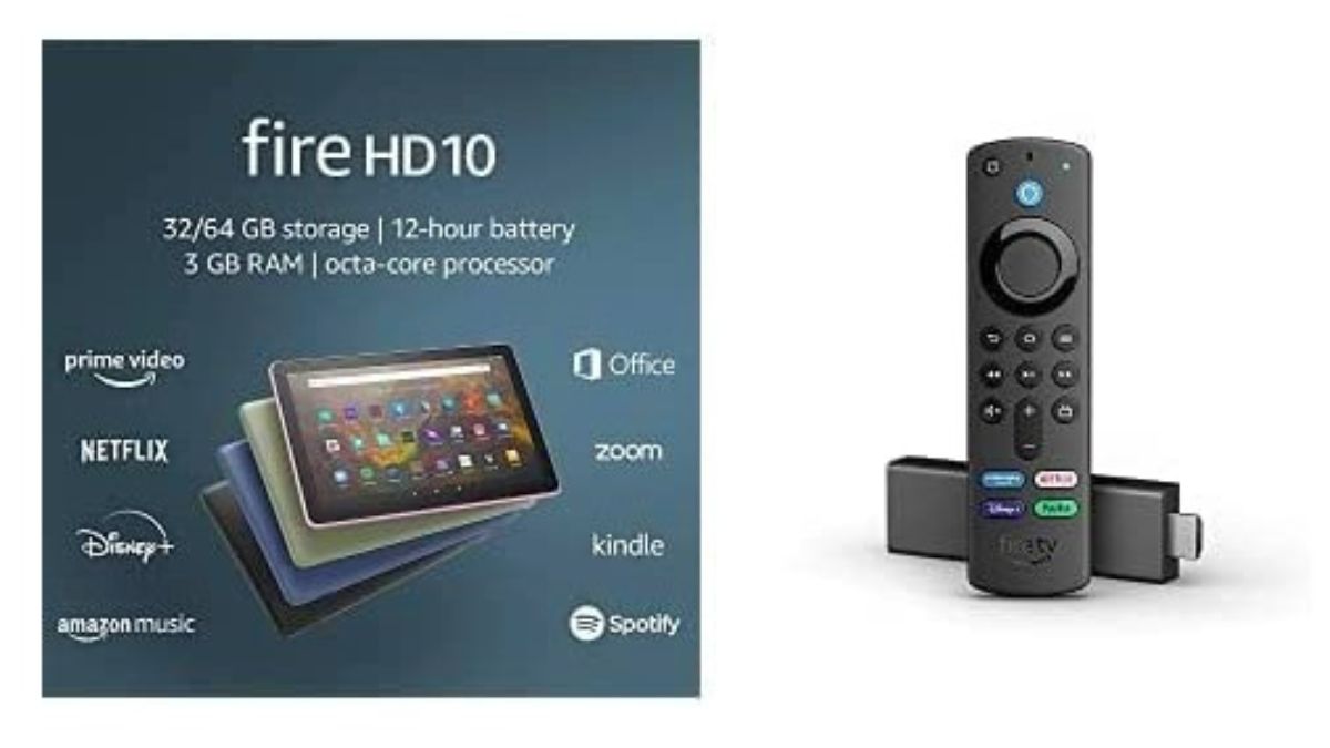 Amazon Fire HD 10 Tablet & Fire TV Stick 4K Bundle